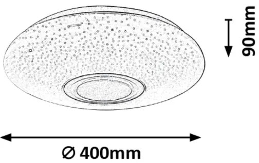Rabalux 3509 - Plafoniera da soffitto LED RGB dimmerabile RODION LED/24W/230V + telecomando