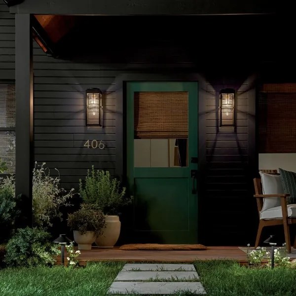 Kichler KL-HONE-M-BKT - Applique da esterno HONE M 1xE27/60W/230V IP44