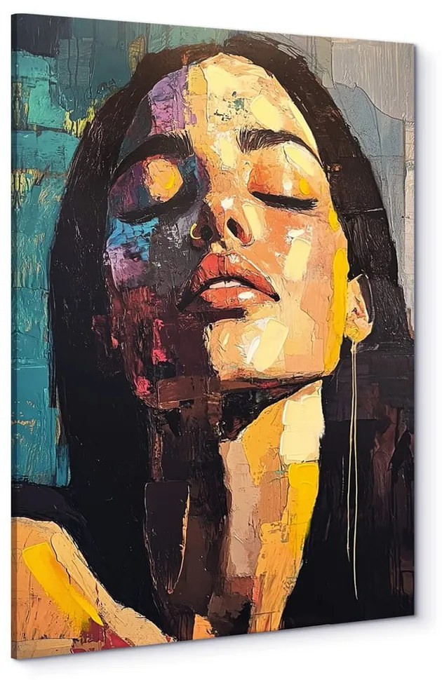 Quadro con elementi dipinti a mano 70x100 cm Vivian – Styler