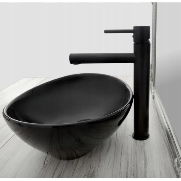 REA-B0229 - Miscelatore per lavabo TESS 31,5 cm nero