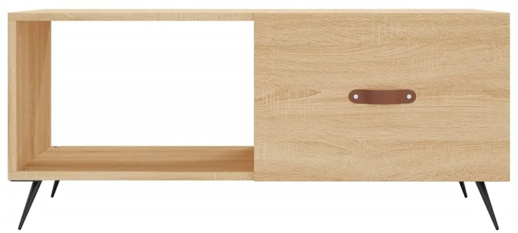 Tavolino da salotto rovere sonoma 90x50x40 cm legno multistrato