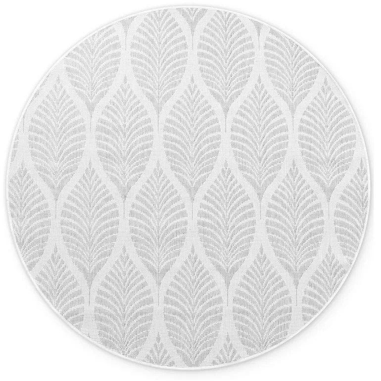 Tappeto da interno/esterno rotondo grigio/avorio ø 160 cm Duet Liora – NORTHRUGS