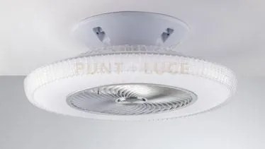 Plafoniera led con ventilatore levante bianca in acrilico pmma 40w ...