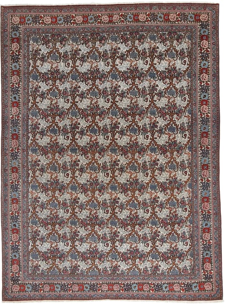 Ghom Tappeto persiano 360 x 270 Rosa (Iran) Annodato A Mano