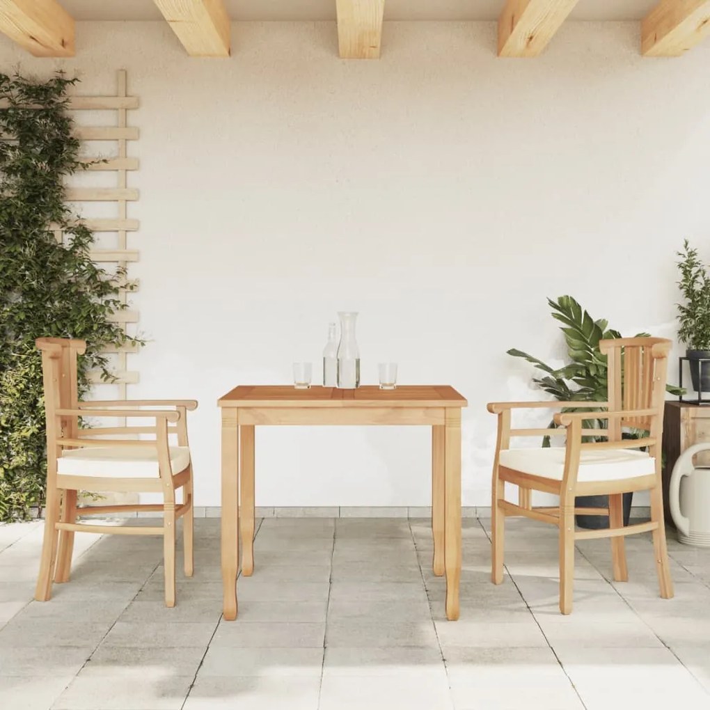 Set Da Pranzo Per Giardino 3 Pz İn Legno Massello Di Teak /