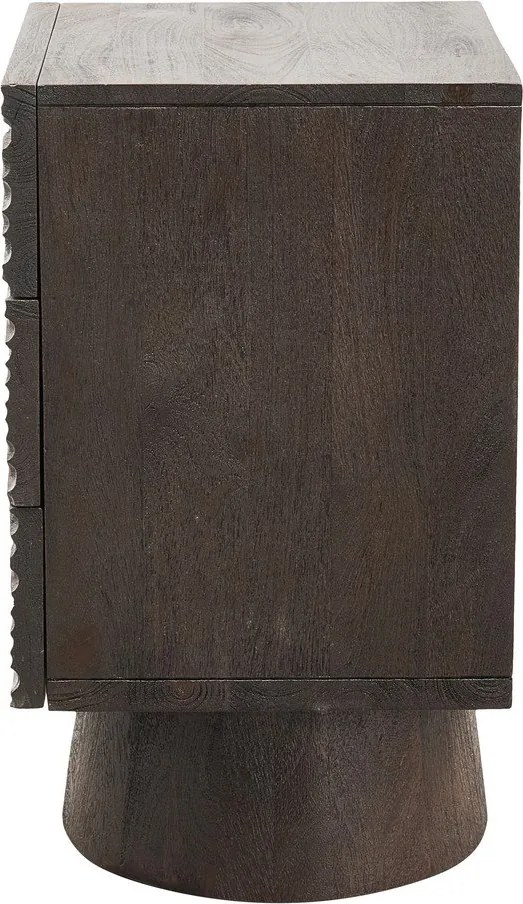 Comodino marrone scuro in mango massiccio Crumble – WOOOD