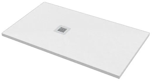 Piatto doccia in carbonato di calcio Horus bianco L 70 x L 120 x H 2.7 cm opaco effetto pietra