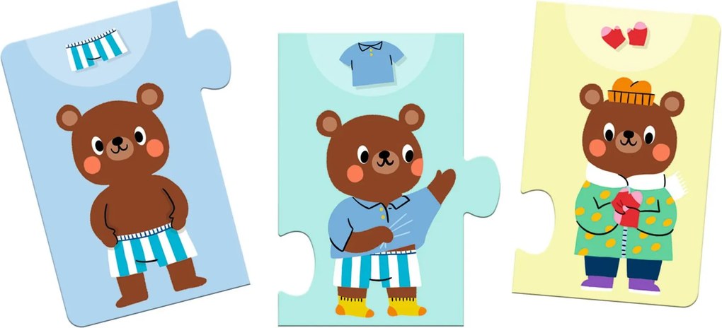 Puzzle - Orsacchiotto si veste - 10 pezzi