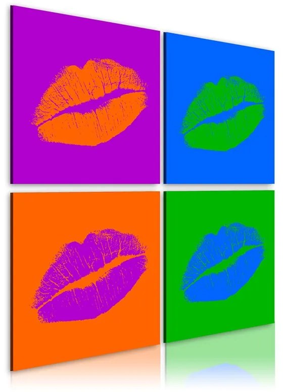 Quadro Baci  Pop Art  Colore colorful, Dimensioni e Misure 60x60