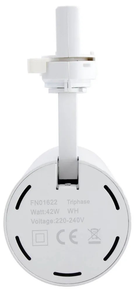 Faro LED 42W per Binario Trifase 38° + 60° Bianco PHILIPS Xitanium CRI92 Colore Bianco Freddo 6.000K