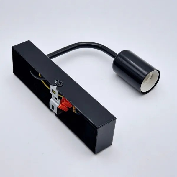 Applique ASTRID 1xE27/60W/230V nero lucido