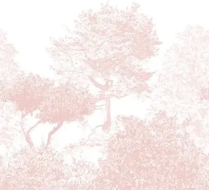 Sian Zeng Carta da parati panoramica Hua Trees - Pink