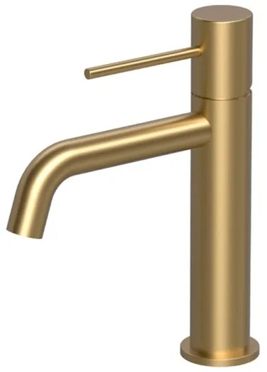 Miscelatore Per Lavabo In Ottone Oro Spazzolato Smooth Rubicer