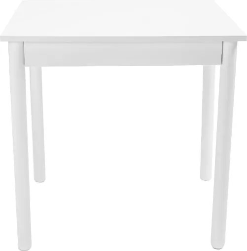 Tavolo fisso in legno con gamba Tonda RISTORANTE misura 80x80 Bianco Frassino