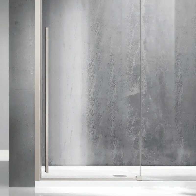 Kamalu - Doccia nicchia 120cm finitura acciaio spazzolato | KSA4000AS