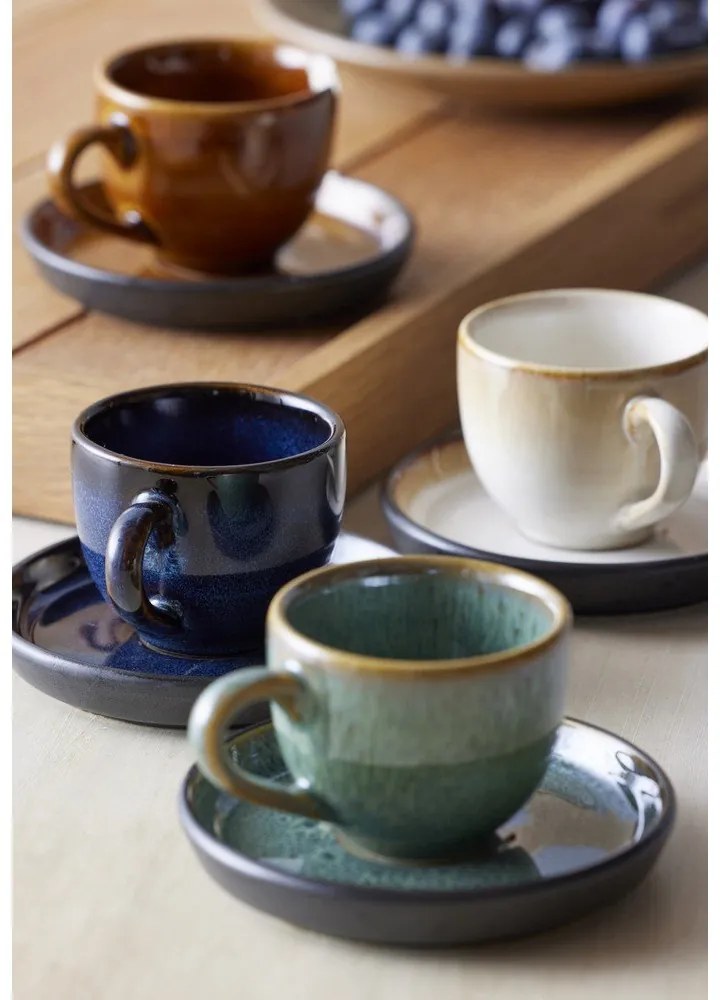 Tazzina per espresso nera/blu in ceramica 70 ml Gastro Dark Blue/Black – Bitz