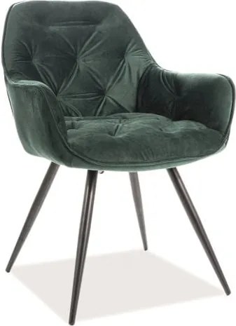 Sedia in velluto Cherry verde/nero Blu78