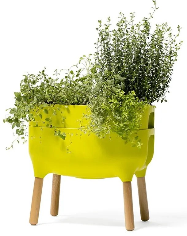 Vaso per coltivazione in plastica con sistema di auto-irrigazione Urbalive – Plastia