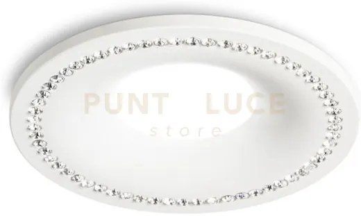 Gfa190- faretto da incasso con strass d.9,8cm bianco 1 luce attacco...