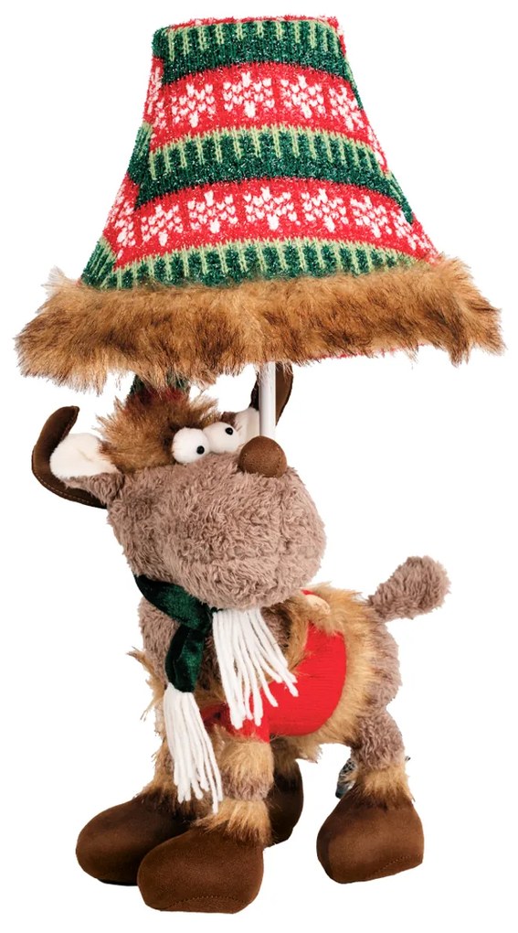 Lampada da tavolo natalizia renna marrone con LED - Rudi