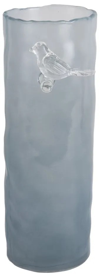 Vaso blu in vetro (altezza totale 27 cm) Bird On Branch – PT LIVING