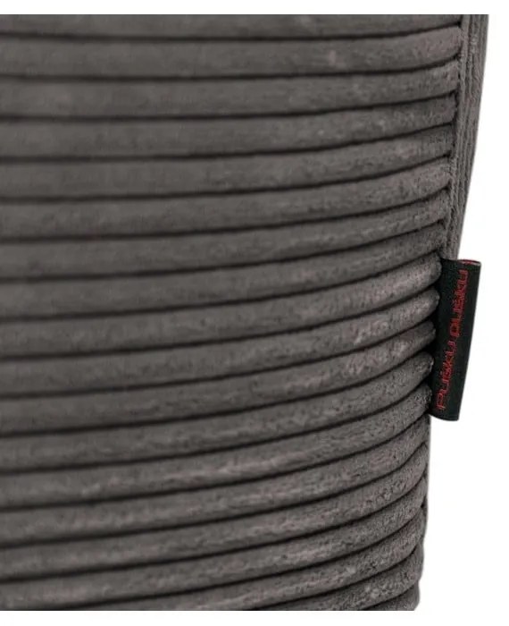 Puof a sacco grigio scuro con rivestimento in velluto a coste Sofa Lounge – SLOWDOWN