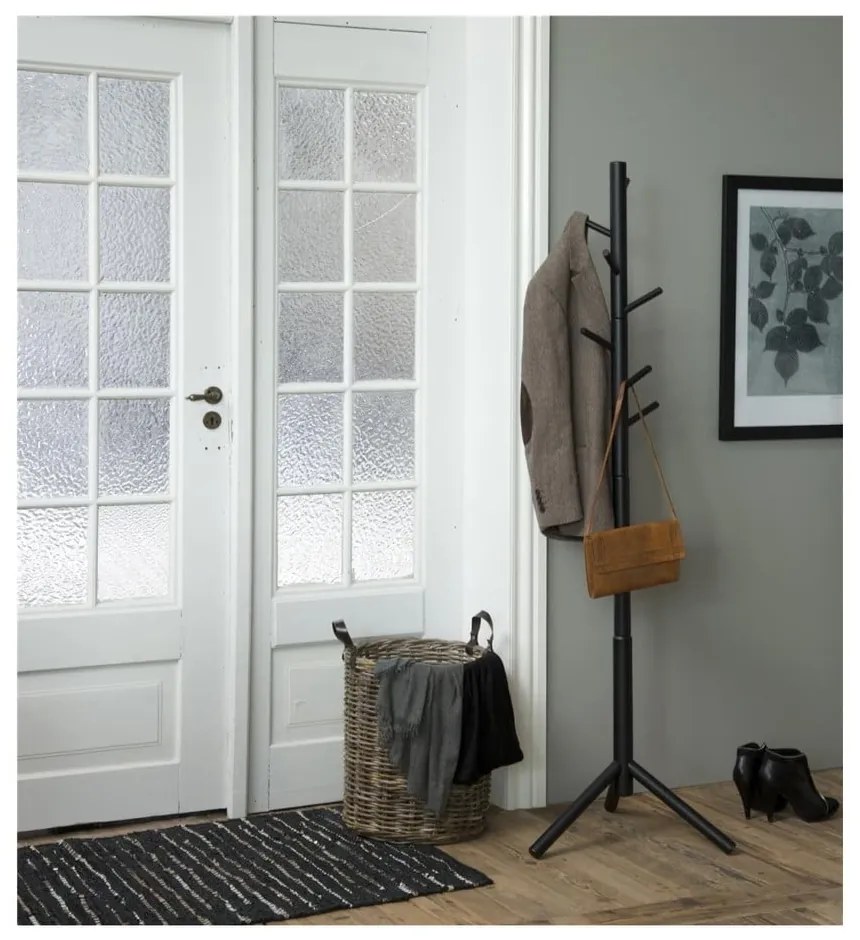 Gancio in gomma nera per legno Bremen - Actona