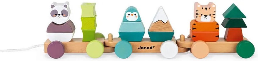 Trenino in legno - La gita degli animali