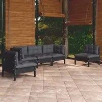 Set Divani da Giardino 5 pz con Cuscini Legno Massello di Pino 3096188