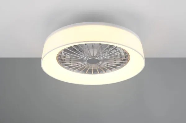 Ventilatori a soffitto faresund led diffusore satinato con bordo te...