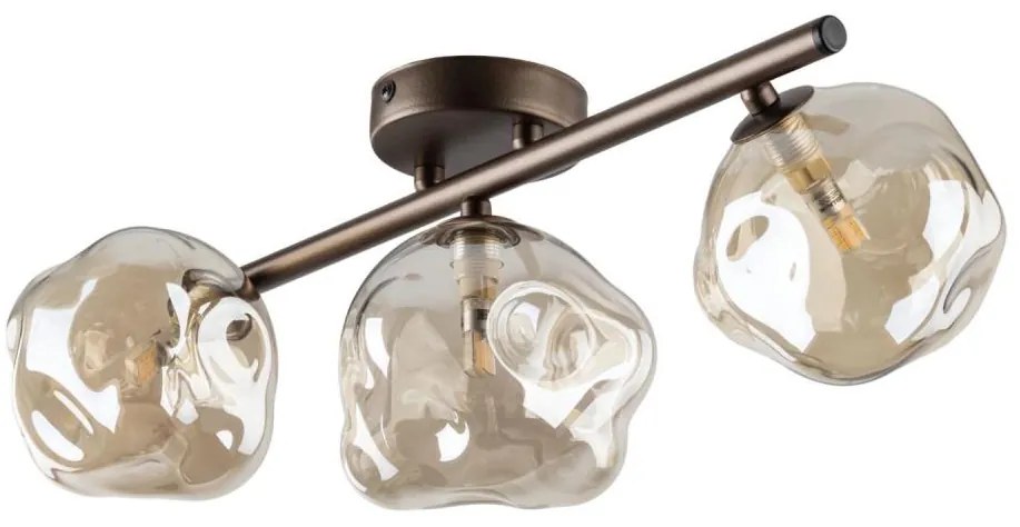 Lampadario a incasso LAVA 3xG9/8W/230V bronzo/fumé beige