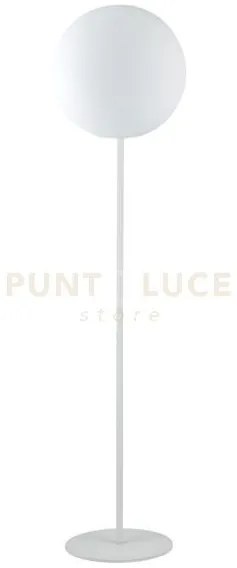 Piantana da giardino geco sfera bianca 1 luce attacco e27 ip65 30x1...