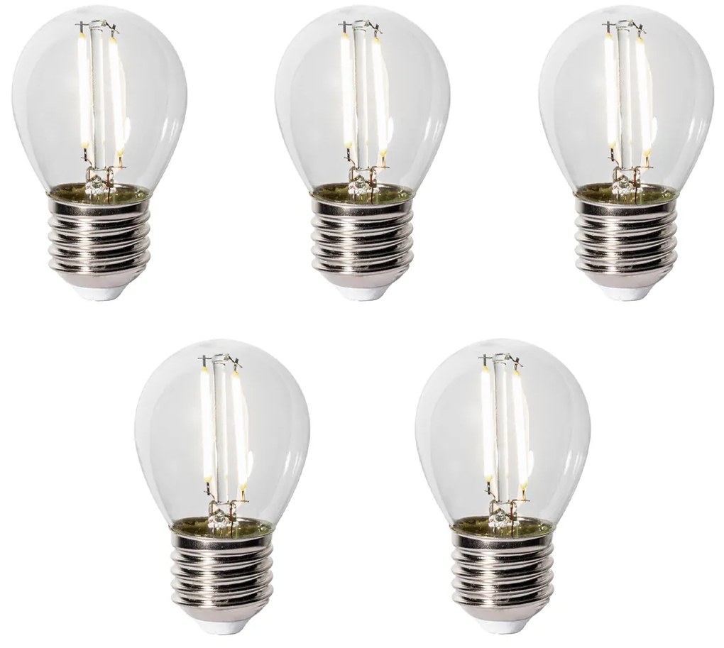 Set di 5 lampadine LED E27 P45 Sensore crepuscolare 3W 250 lm 3000K