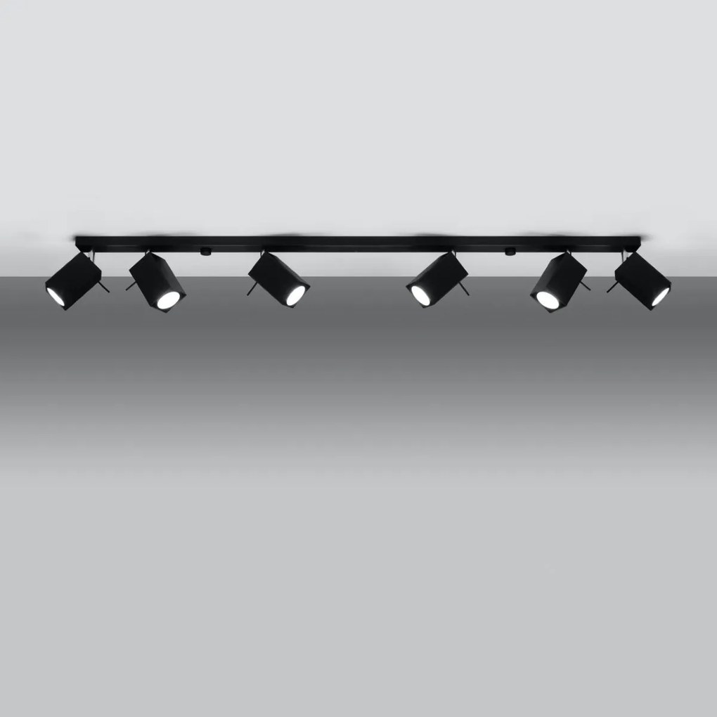 Plafoniera da Soffitto 6xGU10 MERIDA 6L Orientabile in Acciaio