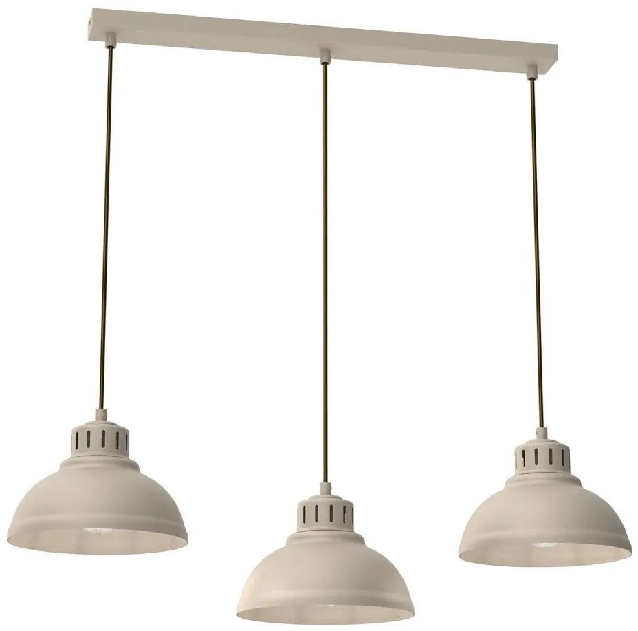 Lampadario a sospensione con filo SVEN 3xE27/15W/230V beige