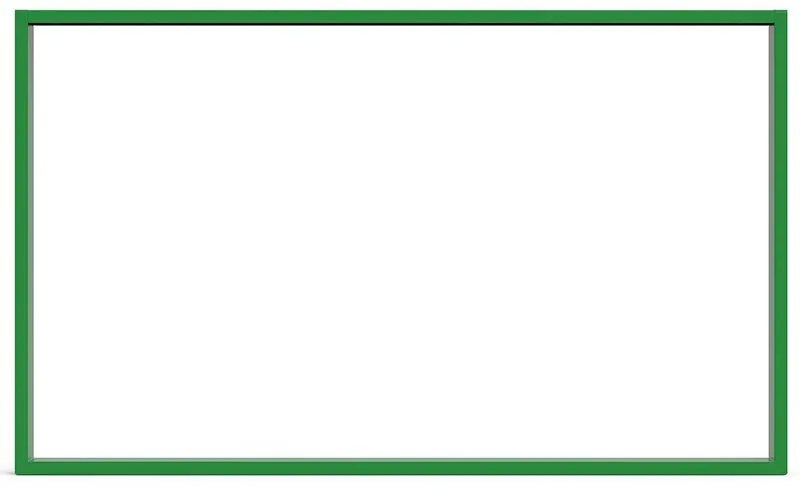 Gamba per mobili rettangolare STEELMI Tube in acciaio verde lucido L 118 x P 8 x H 71 cm