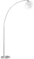 Lampada Piantana ad Arco Acciaio Diffusore Bianco H180 cm Brasilia GD Trio