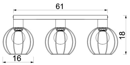 Faretto LAPS 3xE27/15W/230V nero