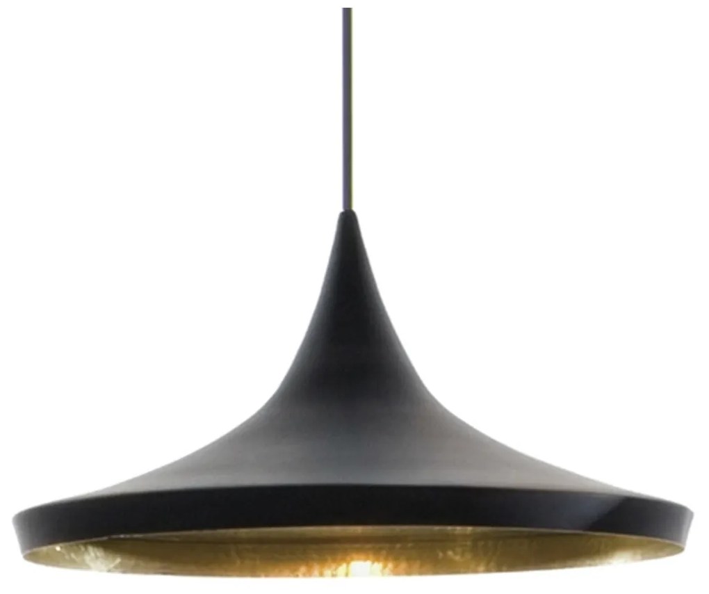 Tom Dixon - Beat Wide LED Lampada a Sospensione Matt Black/Brass Tom Dixon