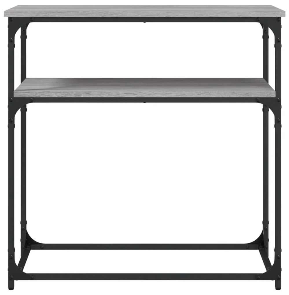 Tavolino consolle grigio sonoma 75x35,5x75 cm legno multistrato