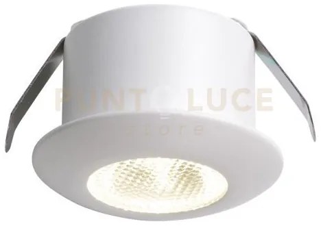 Incasso led asso bianco in alluminio 1w 100lm 4000k 3,2x3,2x2,2cm i...