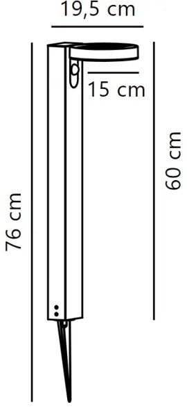 Nordlux - Lampada solare LED con sensore RICA LED/5W/3,7V IP44