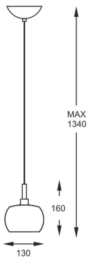 Zuma Line P0076-01A-F4FZ - Lampadario di cristallo su filo CRYSTAL 1xG9/42W/230V