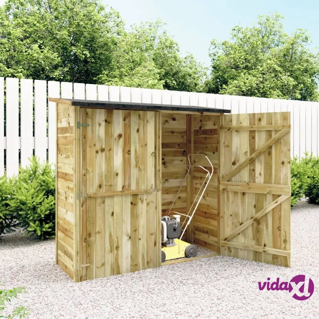 vidaXL Capanno Attrezzi da Giardino in Pino Impregnato 182x76x175 cm