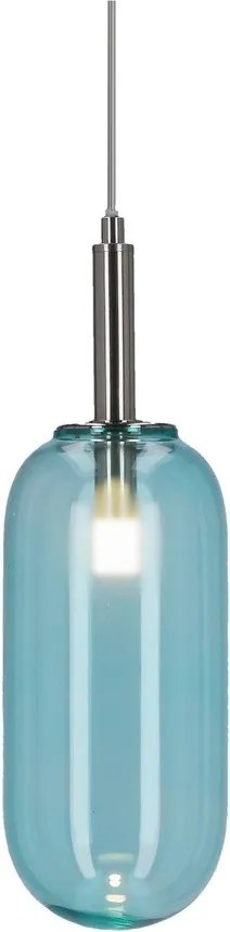 Lampadario LED blu con paralume in vetro ø 13 cm Fiuggi – Candellux Lighting