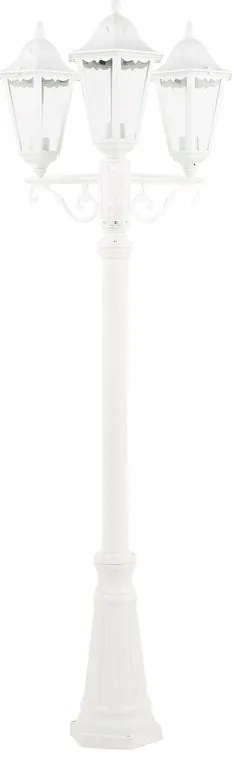 Lampione da giardino, Monza H 225 cm, bianco, IP44 INSPIRE