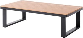 Salotto Da Esterno 5 Posti In Alluminio Con Tavolino E Cuscini Boston Antracite