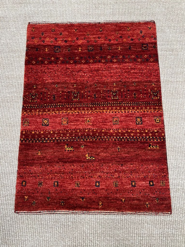 Loribaft Tappeto persiano 60 x 90 Rosso (Iran) Annodato A Mano