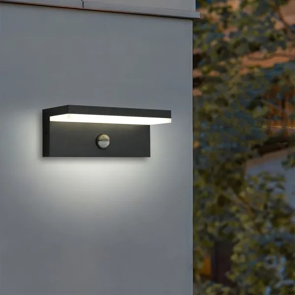 Brilagi-LED Applique da esterno con sensore TESSI LED/10W/230V nera IP54