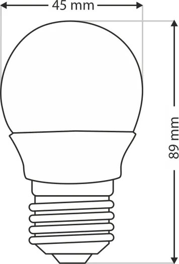 Lampadina LED G45 E27/6W/230V 6500K